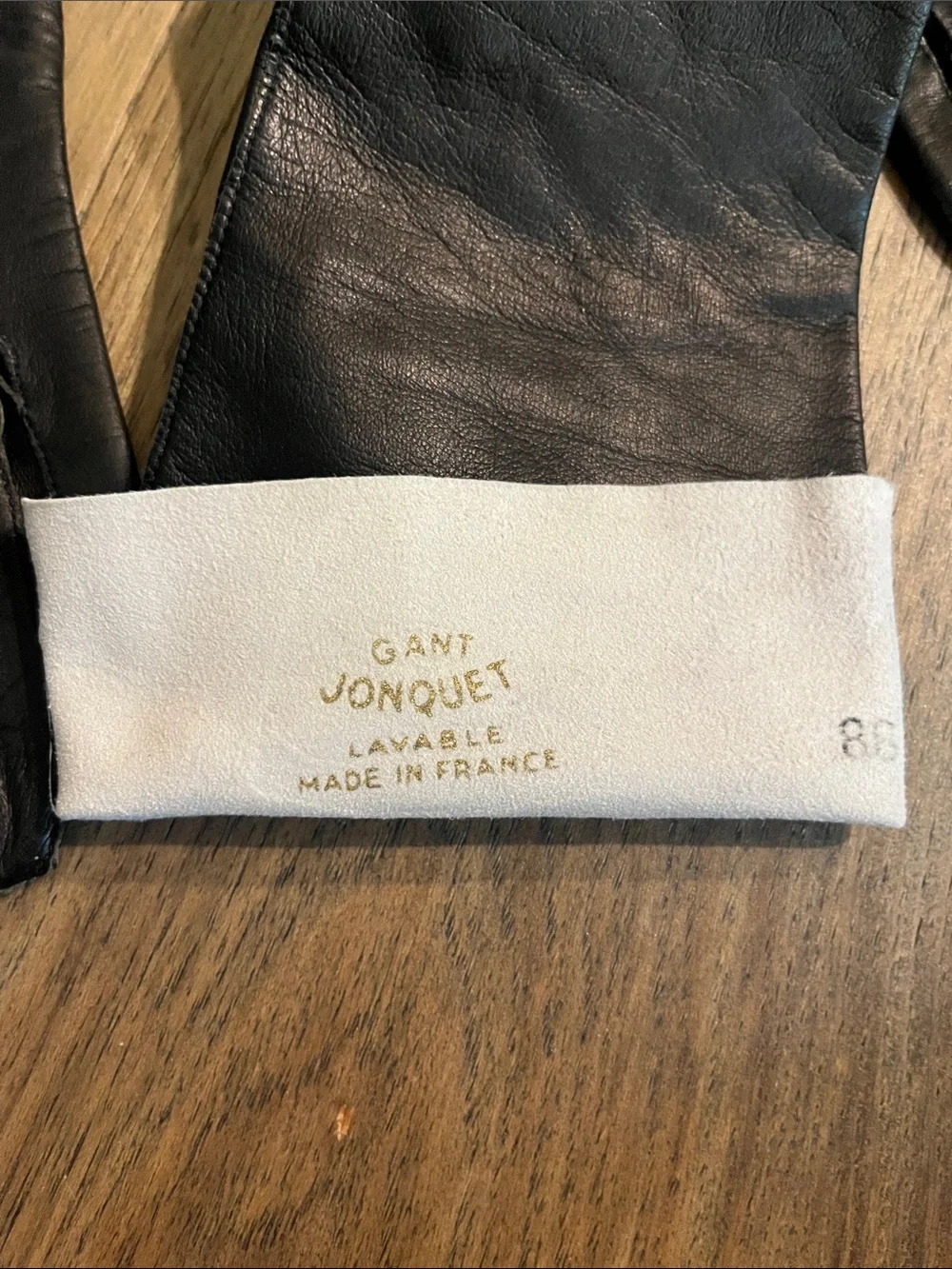 GANT Jonquet vintage Long Black Leather Gloves size 6 1/2